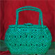 Exclusive Ladies Green handbag in melon green