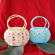 Exclusive Handmade Handbags pink and cream blue and cream