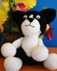 Cotton And Silk Thailand Handmade Child Friendly Toys Black and white dog 