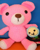 Cotton and Silk Thailand Handmade 100% Toys Our Pretty In Pink Teddy 