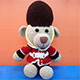 Cotton And Silk Thailand Handmade Child Friendly Soldier Bear Sitting 30cm tall